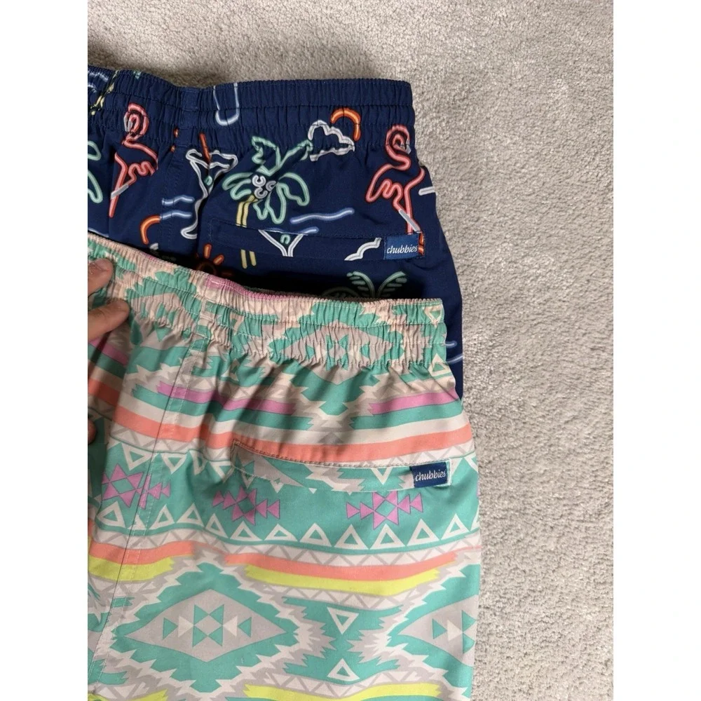 Lot‎ Of 2 Chubbies Swim Trunks Shorts Size M Pockets Drawstring Lined 5.5